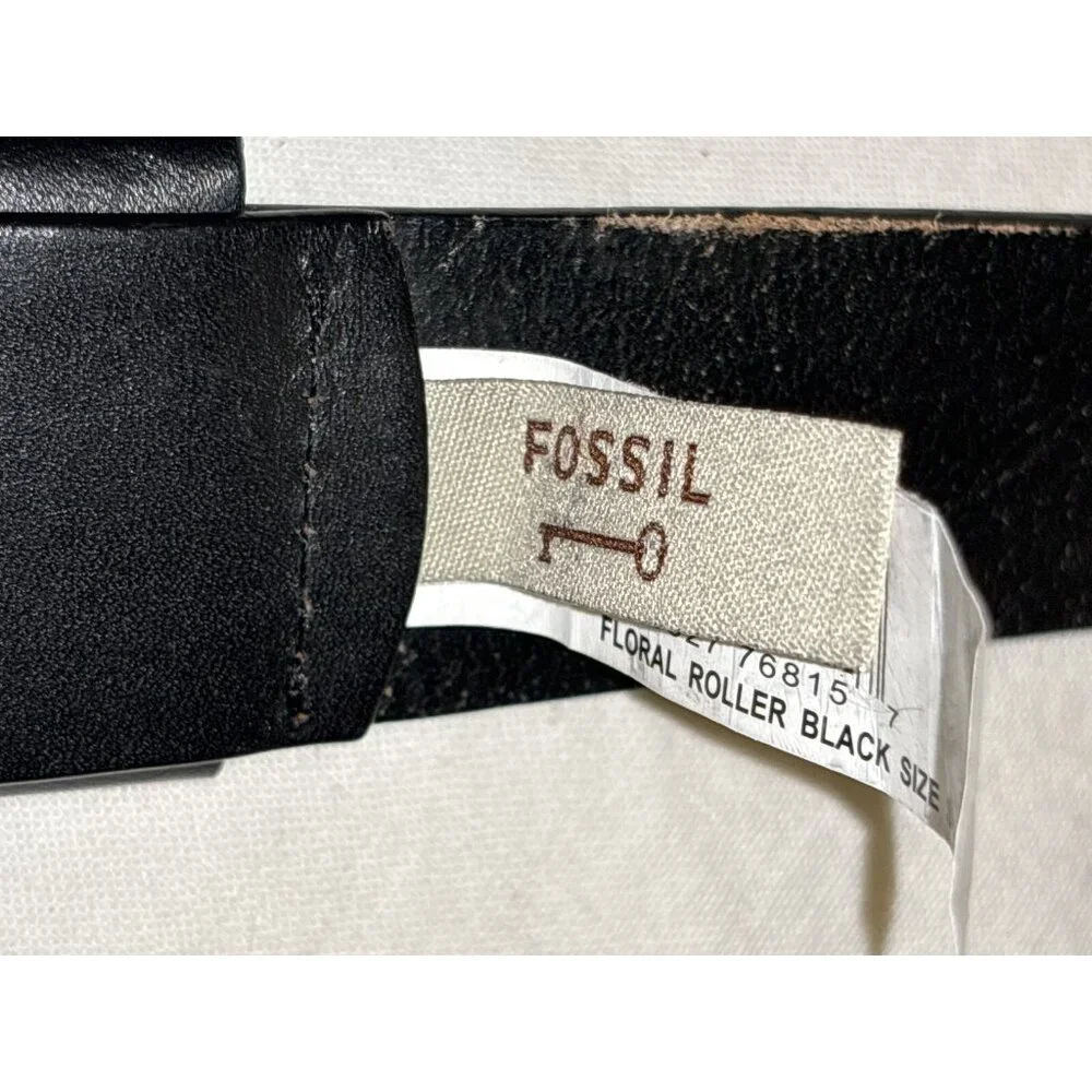 Fossil Black Genuine Leather Women's‎ Belt, Small, 36 1/2x1 3/8